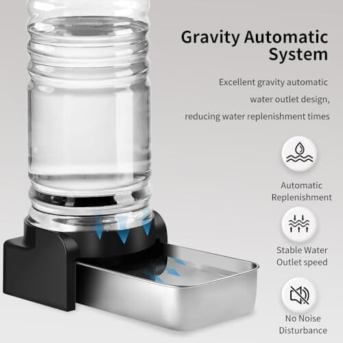 2.3-Gallon Gravity Pet Water Dispenser with Three Filters