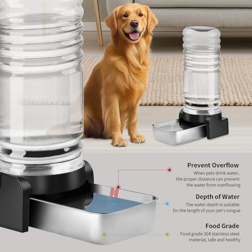 2.3-Gallon Gravity Pet Water Dispenser with Three Filters