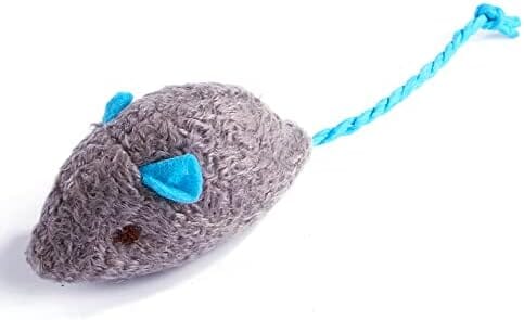 Three-Pack Plush Mouse Cat Toys with String Tails