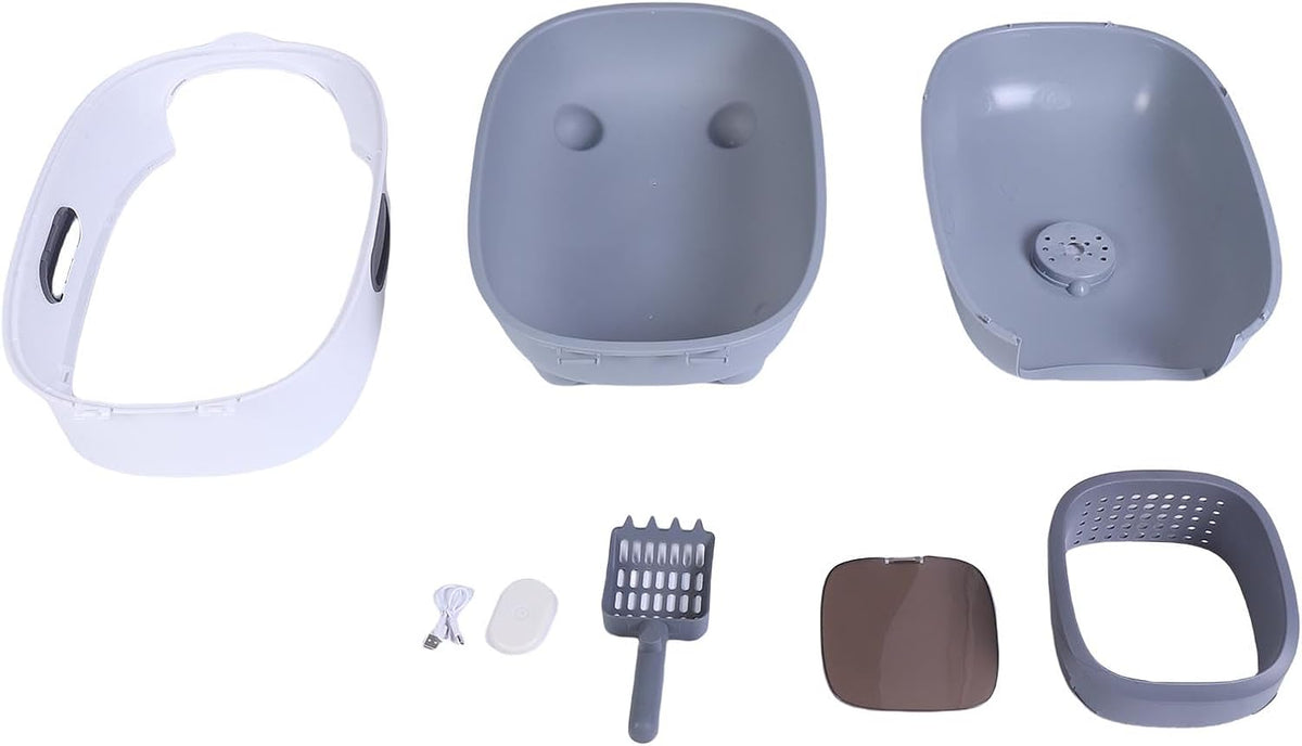 Covered Cat Litter Box with Removable Flip Lid