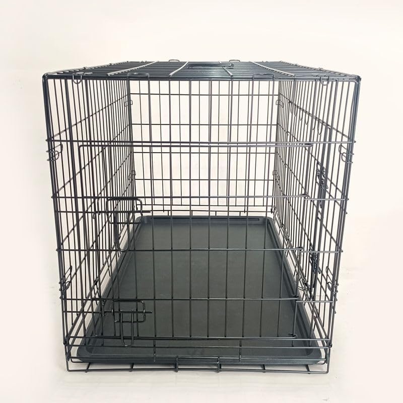 48-Inch Folding Double-Door Metal Dog Crate