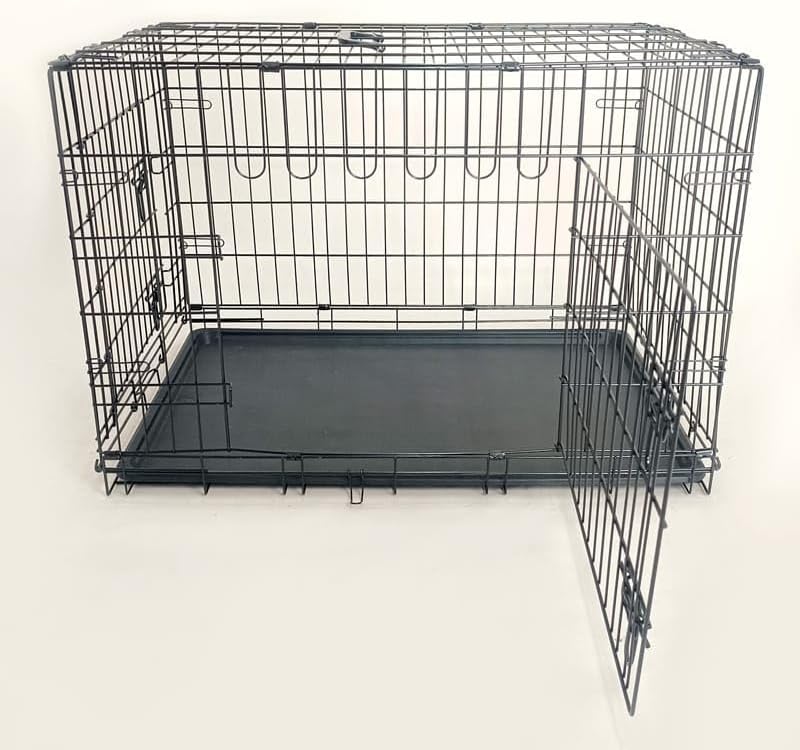 48-Inch Folding Double-Door Metal Dog Crate
