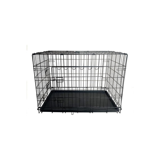 48-Inch Folding Double-Door Metal Dog Crate