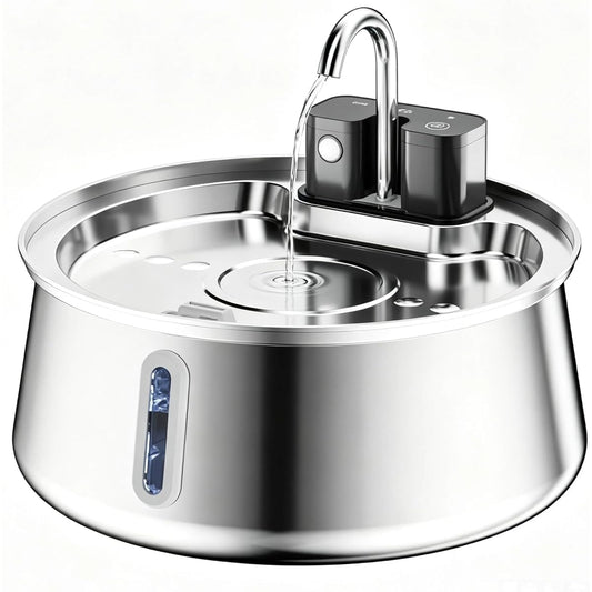 4-Liter Stainless Steel Pet Water Fountain