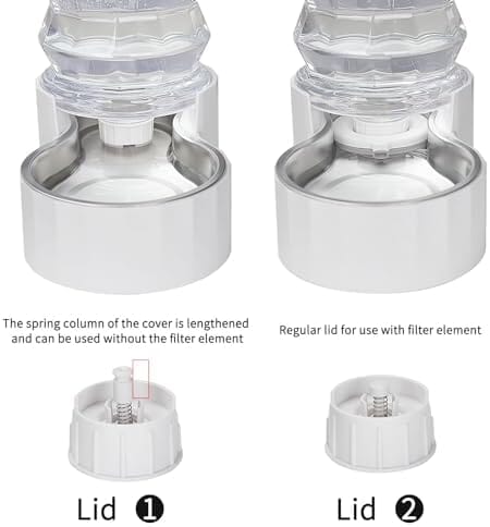 8-Liter Gravity Pet Water Dispenser with Stainless Steel Bowl