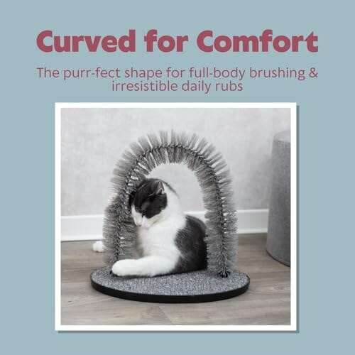 Freestanding Cat Grooming Arch with Scratching Base