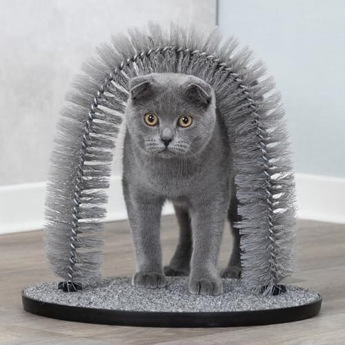 Freestanding Cat Grooming Arch with Scratching Base