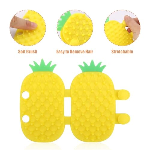 Pineapple-Shaped Silicone Cat Grooming Brush