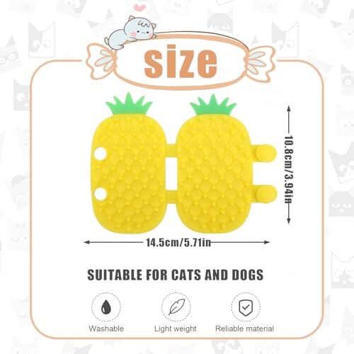 Pineapple-Shaped Silicone Cat Grooming Brush