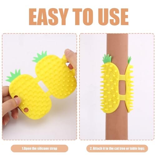 Pineapple-Shaped Silicone Cat Grooming Brush